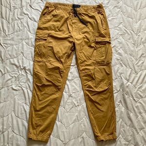 American eagle hiking pants, size L. Camel color. 6 pockets. Elastic cuffs.